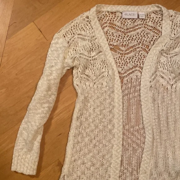 Girls white cardigan - Picture 4 of 4